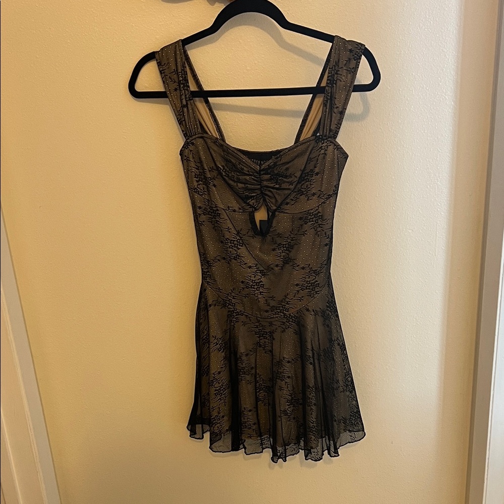 Current Mood Black Lace Trim Dress